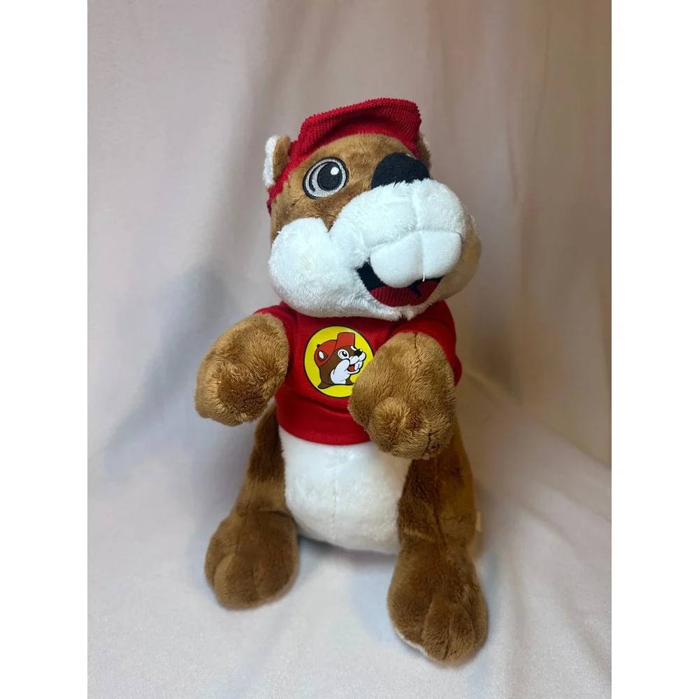 Bucc Ees Beaver Plush Red Hat Shirt Stuffed Animal Toy 10‎ Inch